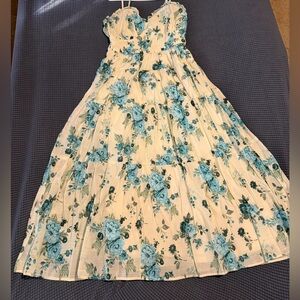Francesca's Collections Blue Floral Dress